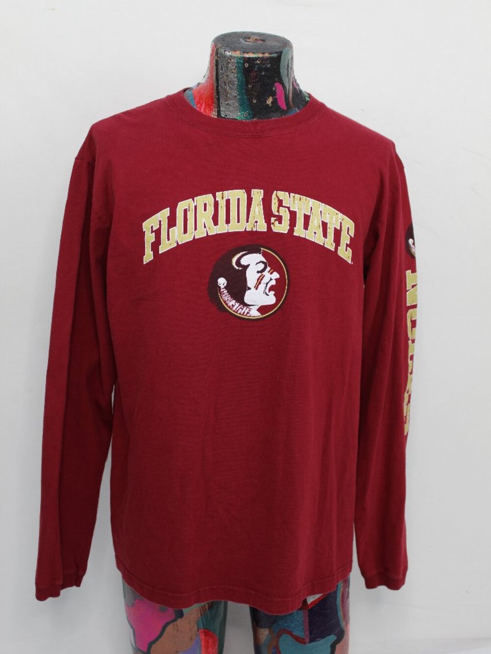 Pro Edge Florida State FSU Seminoles Men L Long Sleeve Performance Shirt Garnet